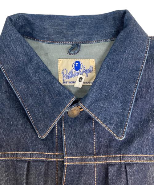 A BATHING APE（アベイシングエイプ）A BATHING APE (アベイシングエイプ) チェーン刺繍カバーオール インディゴ サイズ:Lの古着・服飾アイテム