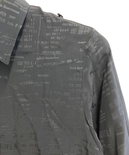 MM6 Maison Margiela（エムエムシックスメゾンマルジェラ）MM6 Maison Margiela (エムエムシックスメゾンマルジェラ) ジャガード コンバーチブル シャツ ダークグレー サイズ:SIZE Mの古着・服飾アイテム