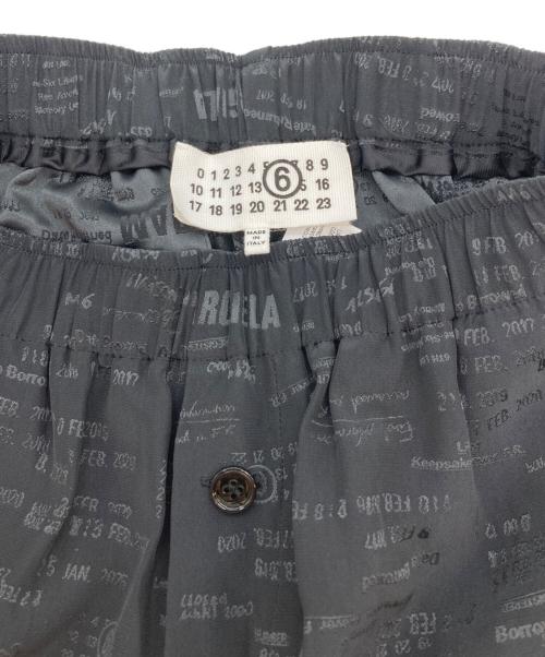 MM6 Maison Margiela（エムエムシックスメゾンマルジェラ）MM6 Maison Margiela (エムエムシックスメゾンマルジェラ) ワイドレッグ トラウザーズ ダークグレー サイズ:SIZE Sの古着・服飾アイテム