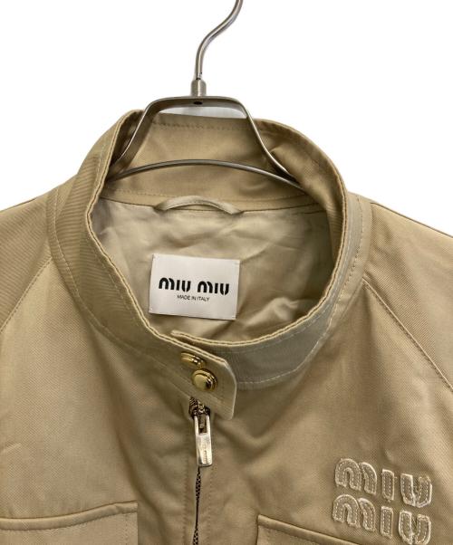 MIU MIU（ミュウミュウ）MIU MIU (ミュウミュウ) チノブルゾンジャケット ベージュ サイズ:38の古着・服飾アイテム
