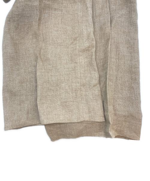 MaxMara（マックスマーラ）MaxMara (マックスマーラ) リネンワイドパンツ ブラウン サイズ:42の古着・服飾アイテム