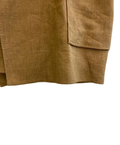 MaxMara（マックスマーラ）MaxMara (マックスマーラ) リネン レザーフラップポケットベスト ベージュ サイズ:40の古着・服飾アイテム