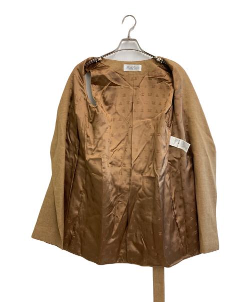 MaxMara（マックスマーラ）MaxMara (マックスマーラ) リネン レザーフラップポケットベスト ベージュ サイズ:40の古着・服飾アイテム