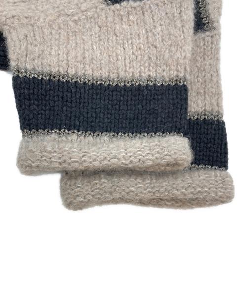 BRUNELLO CUCINELLI（ブルネロクチネリ）BRUNELLO CUCINELLI (ブルネロクチネリ) 半袖ニット ベージュ×ブラック サイズ:SIZE Mの古着・服飾アイテム
