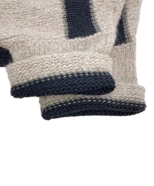 BRUNELLO CUCINELLI（ブルネロクチネリ）BRUNELLO CUCINELLI (ブルネロクチネリ) 半袖ニット ベージュ×ブラック サイズ:SIZE Mの古着・服飾アイテム
