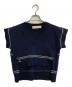 MARNI（マルニ）の古着「Logo Virgin Wool V Neck Sweater」｜ネイビー