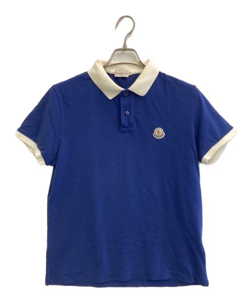 MONCLER（モンクレール）MONCLER (モンクレール) ポロシャツ ブルー サイズ:SIZE Lの古着・服飾アイテム