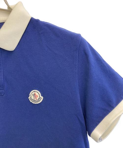 MONCLER（モンクレール）MONCLER (モンクレール) ポロシャツ ブルー サイズ:SIZE Lの古着・服飾アイテム