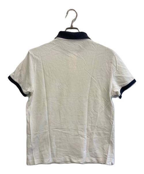 MONCLER（モンクレール）MONCLER (モンクレール) ポロシャツ ホワイト サイズ:SIZE Lの古着・服飾アイテム