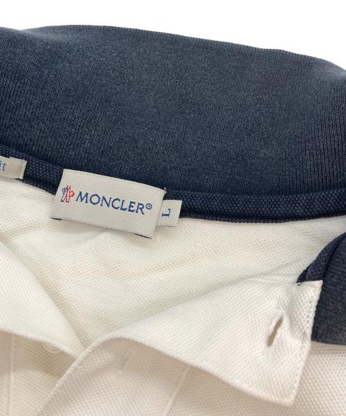 MONCLER（モンクレール）MONCLER (モンクレール) ポロシャツ ホワイト サイズ:SIZE Lの古着・服飾アイテム