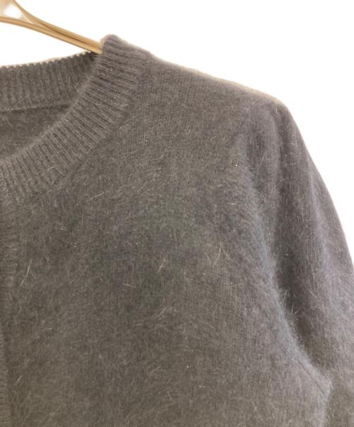 Yves Saint Laurent（イヴサンローラン）Yves Saint Laurent (イヴサンローラン) アンゴラ混丸首カーディガン ブラック サイズ:SIZE Mの古着・服飾アイテム