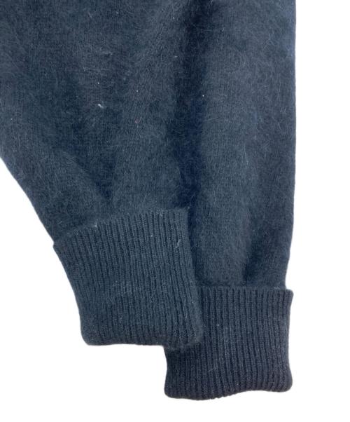 Yves Saint Laurent（イヴサンローラン）Yves Saint Laurent (イヴサンローラン) アンゴラ混丸首カーディガン ブラック サイズ:SIZE Mの古着・服飾アイテム