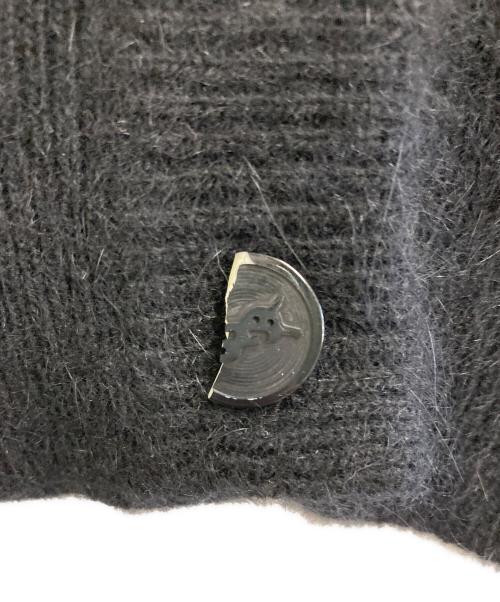 Yves Saint Laurent（イヴサンローラン）Yves Saint Laurent (イヴサンローラン) アンゴラ混丸首カーディガン ブラック サイズ:SIZE Mの古着・服飾アイテム