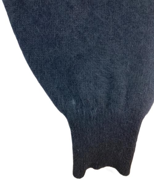 Yves Saint Laurent（イヴサンローラン）Yves Saint Laurent (イヴサンローラン) アンゴラ混丸首カーディガン ブラック サイズ:SIZE Mの古着・服飾アイテム