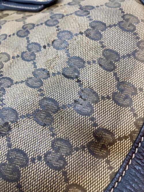 GUCCI（グッチ）GUCCI (グッチ) ハンドバッグ ベージュ・ダークブラウンの古着・服飾アイテム