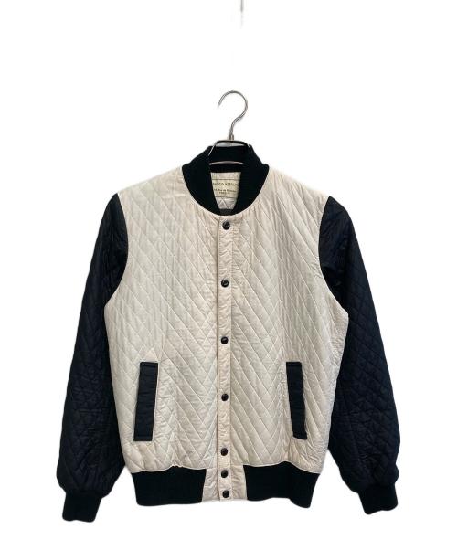 maison kitsune（メゾンキツネ）maison kitsune (メゾンキツネ) キルティングジャケット ホワイト×ブラック サイズ:XSの古着・服飾アイテム