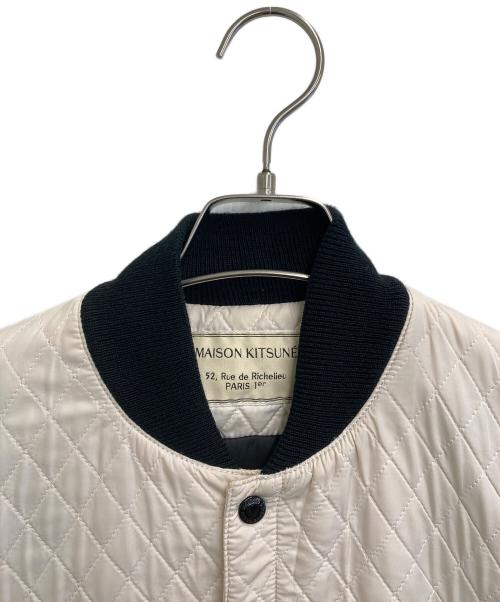 maison kitsune（メゾンキツネ）maison kitsune (メゾンキツネ) キルティングジャケット ホワイト×ブラック サイズ:XSの古着・服飾アイテム