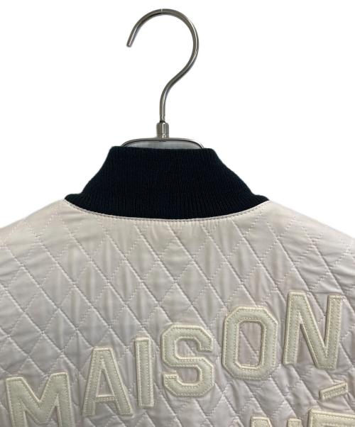 maison kitsune（メゾンキツネ）maison kitsune (メゾンキツネ) キルティングジャケット ホワイト×ブラック サイズ:XSの古着・服飾アイテム