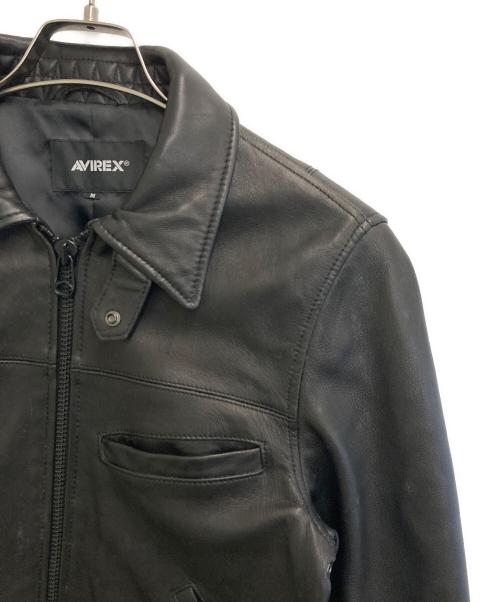 AVIREX（アヴィレックス）AVIREX (アヴィレックス) ライダースジャケット ブラック サイズ:SIZE Mの古着・服飾アイテム