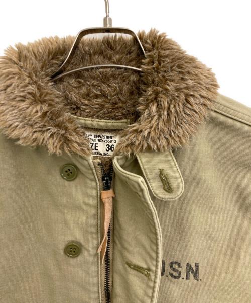 HOUSTON（ヒューストン）HOUSTON (ヒューストン) N-1デッキジャケット カーキ サイズ:36の古着・服飾アイテム