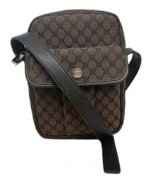 CELINE（セリーヌ）の古着「マカダム ミニショルダーバッグ」｜ブラウン×ブラック