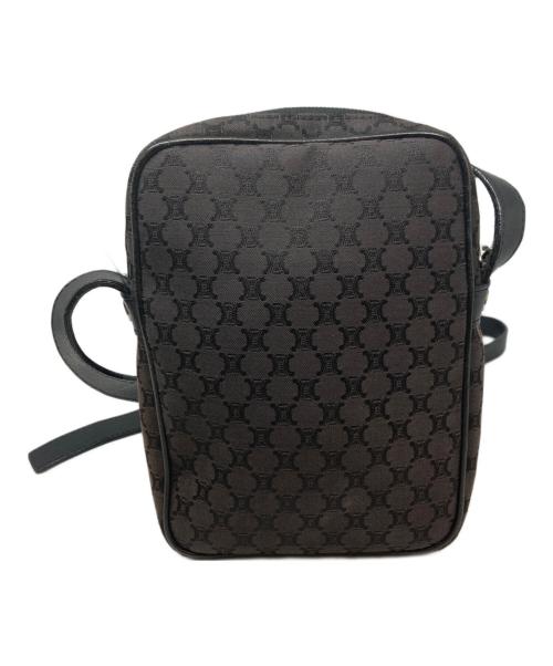 CELINE（セリーヌ）CELINE (セリーヌ) マカダム ミニショルダーバッグ ブラウン×ブラックの古着・服飾アイテム
