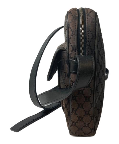 CELINE（セリーヌ）CELINE (セリーヌ) マカダム ミニショルダーバッグ ブラウン×ブラックの古着・服飾アイテム