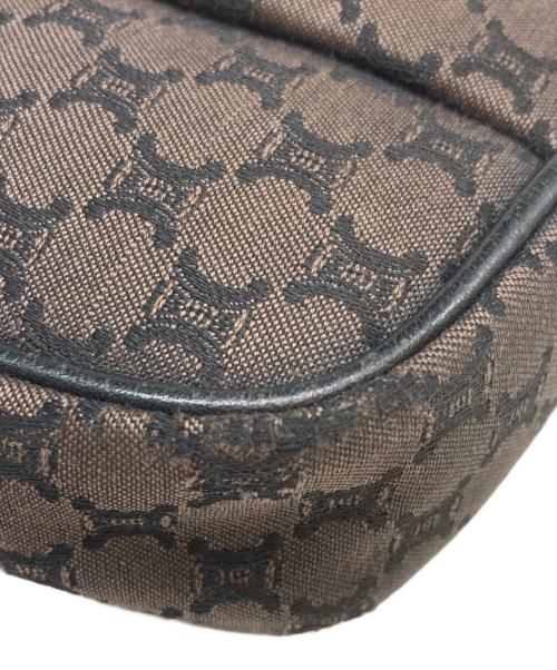 CELINE（セリーヌ）CELINE (セリーヌ) マカダム ミニショルダーバッグ ブラウン×ブラックの古着・服飾アイテム