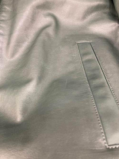 dunhill（ダンヒル）dunhill (ダンヒル) カーフスキンレザージャケット グリーン サイズ:SIZE OMの古着・服飾アイテム