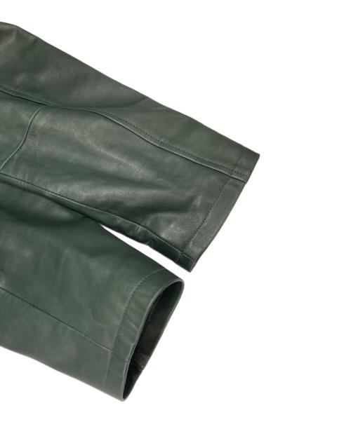 dunhill（ダンヒル）dunhill (ダンヒル) カーフスキンレザージャケット グリーン サイズ:SIZE OMの古着・服飾アイテム