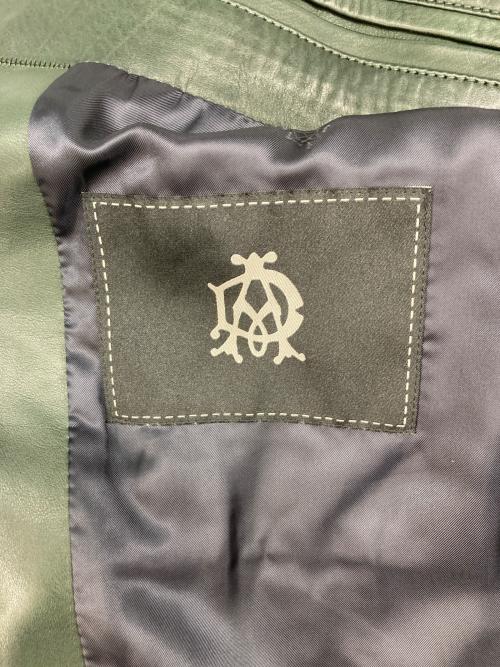 dunhill（ダンヒル）dunhill (ダンヒル) カーフスキンレザージャケット グリーン サイズ:SIZE OMの古着・服飾アイテム