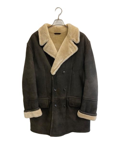 BOSS HUGO BOSS（ボス ヒューゴボス）BOSS HUGO BOSS (ボス ヒューゴボス) ムートンコート ブラウン サイズ:SIZE 54の古着・服飾アイテム