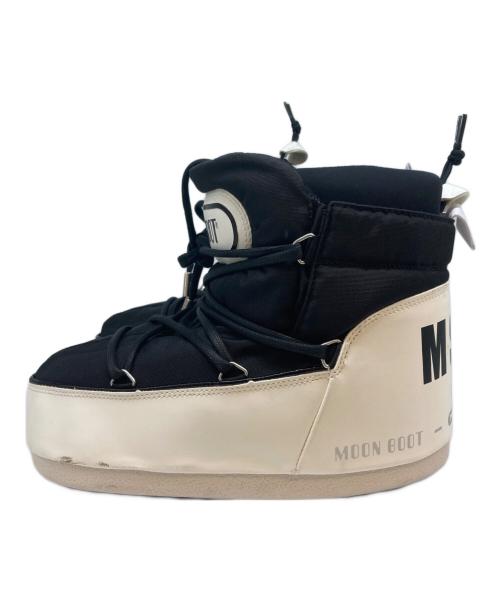 MSGM（エムエスジーエム）MSGM (エムエスジーエム) MOON BOOT (ムーンブーツ) ショートブーツ ホワイト×ブラック サイズ:SIZE 39/40の古着・服飾アイテム