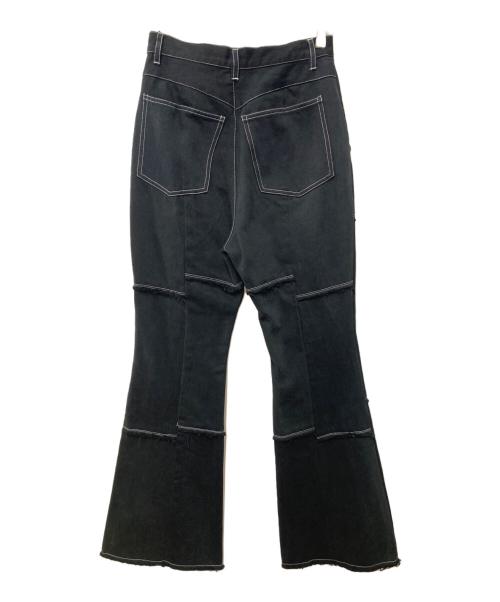 MALION VINTAGE（マリオンヴィンテージ）MALION VINTAGE (マリオンヴィンテージ) パッチワークフレアパンツ ブラック サイズ:25の古着・服飾アイテム