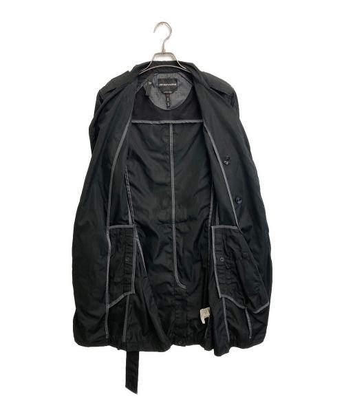 EMPORIO ARMANI（エンポリオ アルマーニ）EMPORIO ARMANI (エンポリオ アルマーニ) ナイロントレンチコート ブラック サイズ:SIZE Sの古着・服飾アイテム
