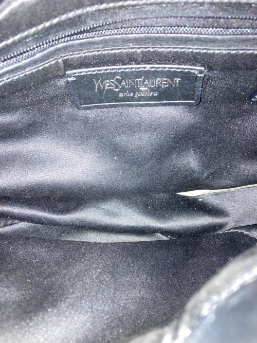 Yves Saint Laurent（イヴサンローラン）Yves Saint Laurent (イヴサンローラン) リヴゴーシュ レザー ホーボーショルダーバッグ ブラックの古着・服飾アイテム