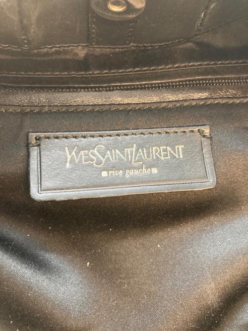 Yves Saint Laurent（イヴサンローラン）Yves Saint Laurent (イヴサンローラン) リヴゴーシュ レザー ホーボーショルダーバッグ ブラックの古着・服飾アイテム