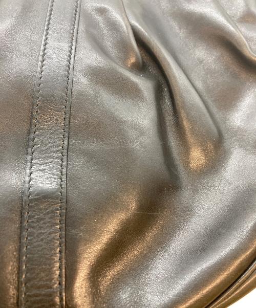 Yves Saint Laurent（イヴサンローラン）Yves Saint Laurent (イヴサンローラン) リヴゴーシュ レザー ホーボーショルダーバッグ ブラックの古着・服飾アイテム