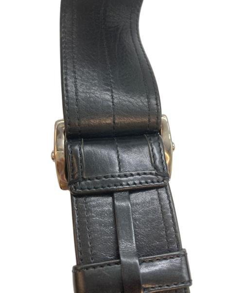 Yves Saint Laurent（イヴサンローラン）Yves Saint Laurent (イヴサンローラン) リヴゴーシュ レザー ホーボーショルダーバッグ ブラックの古着・服飾アイテム