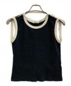FUMIKA UCHIDAフミカウチダ）の古着「TRIMMED APRON TEE」｜ブラック