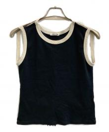 FUMIKA UCHIDA（フミカウチダ）の古着「TRIMMED APRON TEE」｜ブラック