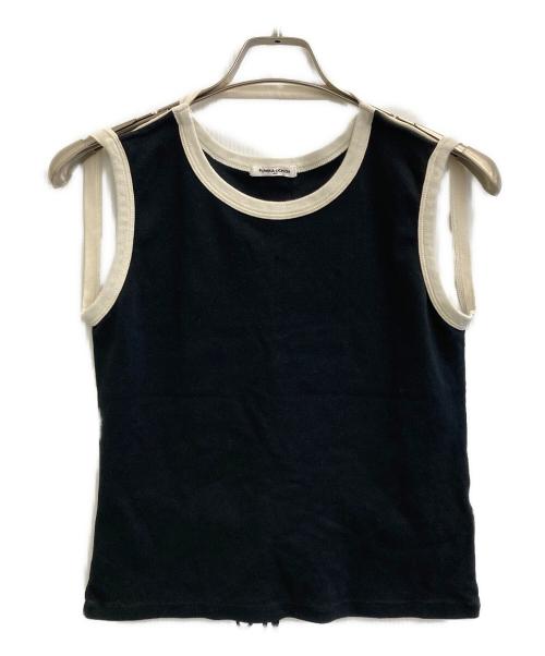 FUMIKA UCHIDA（フミカウチダ）FUMIKA UCHIDA (フミカウチダ) TRIMMED APRON TEE ブラック サイズ:SIZE Mの古着・服飾アイテム