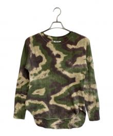 FUMIKA UCHIDA（フミカウチダ）の古着「THERMAL TOP TIE-DYED CAMO」｜オリーブ