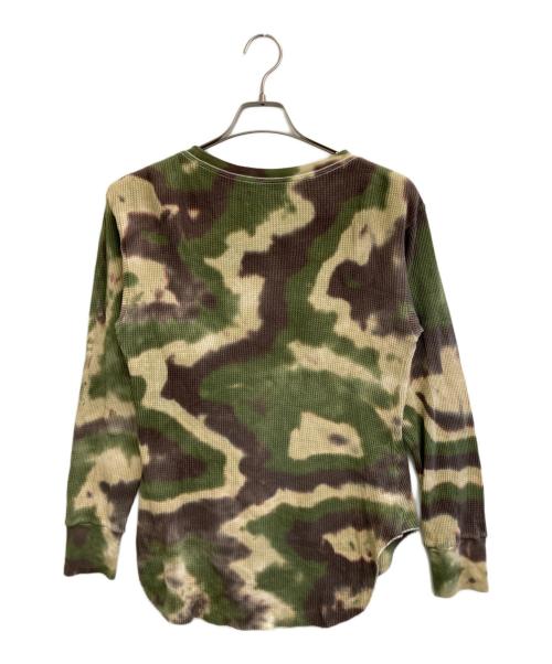 FUMIKA UCHIDA（フミカウチダ）FUMIKA UCHIDA (フミカウチダ) THERMAL TOP TIE-DYED CAMO オリーブ サイズ:SIZE Mの古着・服飾アイテム