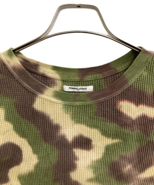 FUMIKA UCHIDA（フミカウチダ）FUMIKA UCHIDA (フミカウチダ) THERMAL TOP TIE-DYED CAMO オリーブ サイズ:SIZE Mの古着・服飾アイテム