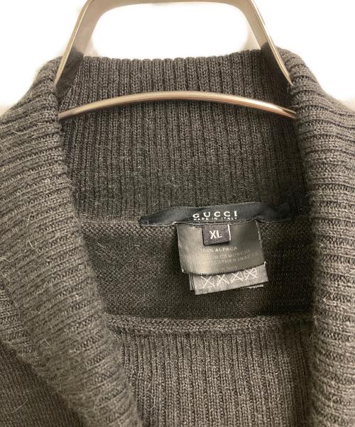 GUCCI（グッチ）GUCCI (グッチ) アルパカエルボーパッチニット グレー サイズ:SIZE XLの古着・服飾アイテム