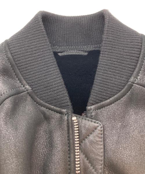 HUGO BOSS（ヒューゴ ボス）HUGO BOSS (ヒューゴ ボス) レザーボンバーコート ブラック サイズ:SIZE Lの古着・服飾アイテム