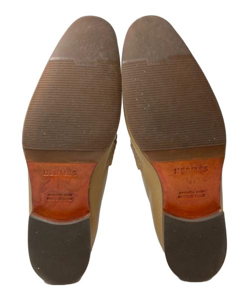 HERMES（エルメス）HERMES (エルメス) ローファー ベージュ サイズ:SIZE 41の古着・服飾アイテム