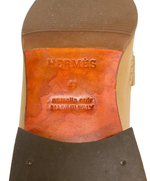 HERMES（エルメス）HERMES (エルメス) ローファー ベージュ サイズ:SIZE 41の古着・服飾アイテム