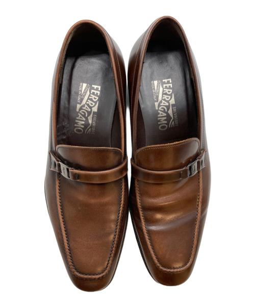 Salvatore Ferragamo（サルヴァトーレ フェラガモ）Salvatore Ferragamo (サルヴァトーレ フェラガモ) ローファー ブラウン サイズ:7 1/2の古着・服飾アイテム